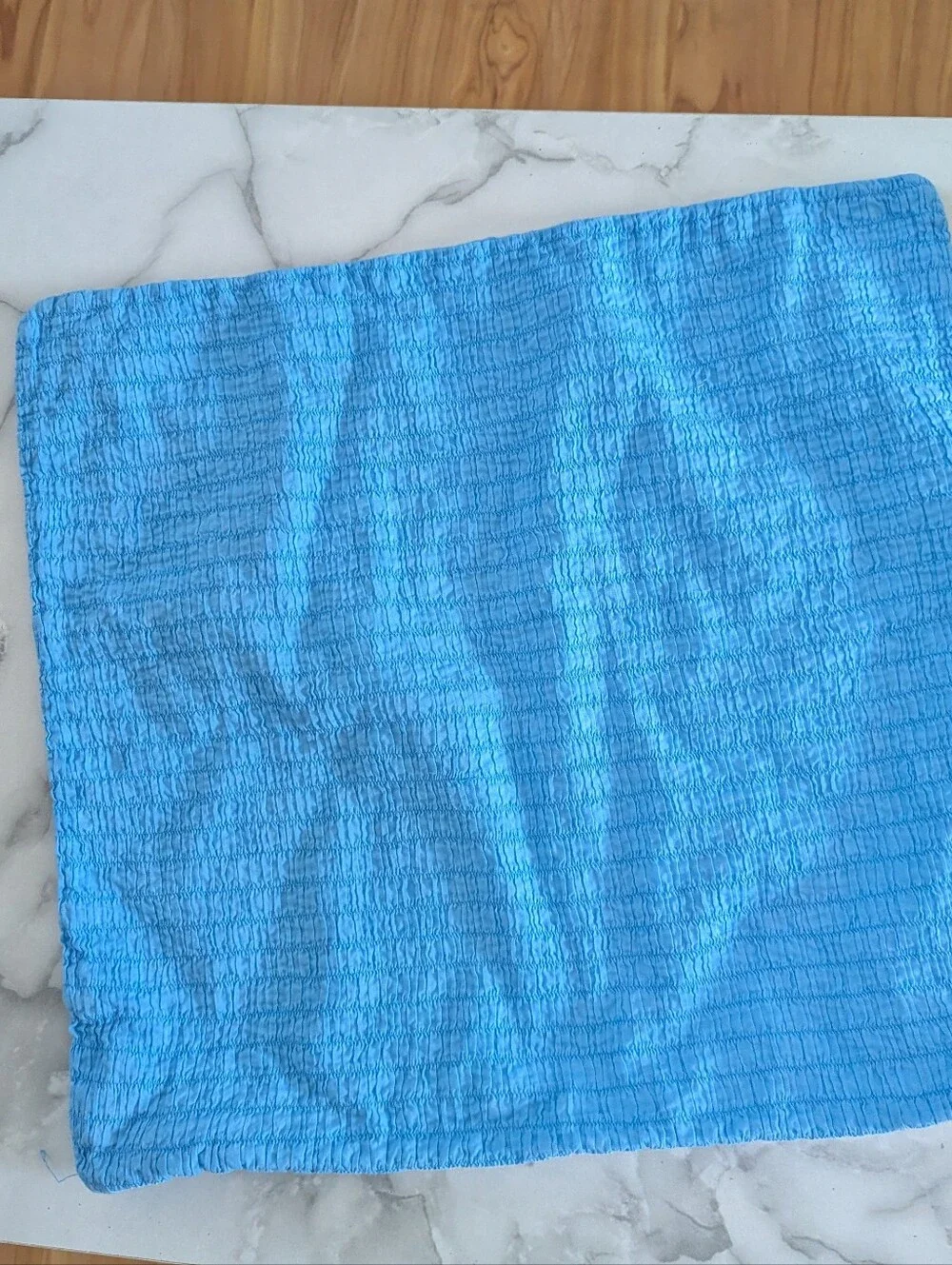 Crate & Barrel Echo Set of 2 Pillow Covers Green Blue 18